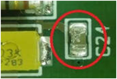 Solder Short Top of Chip Capacitor